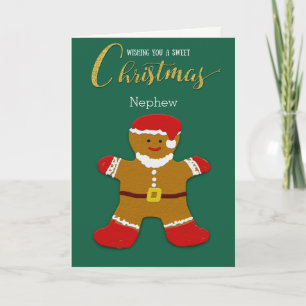 Cartes Pour Fêtes Annuelles Nephew Christmas Gingerbread Man Père Noël