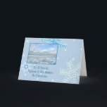 Cartes Pour Fêtes Annuelles Nephew et sa fiancée Winter Lake Christmas<br><div class="desc">carte</div>
