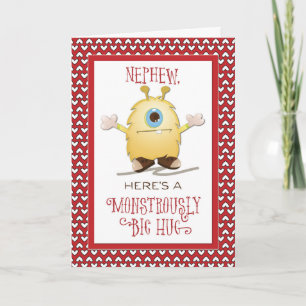 Cartes Pour Fêtes Annuelles Nephew Monster Hug Valentine Hearts