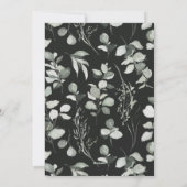 Cartes Pour Fêtes Annuelles Nettoyer moderne élégant botanique vert gris photo (Dos)