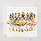 Cartes Pour Fêtes Annuelles Neuf Dames | Douze jours de Noël (Devant)