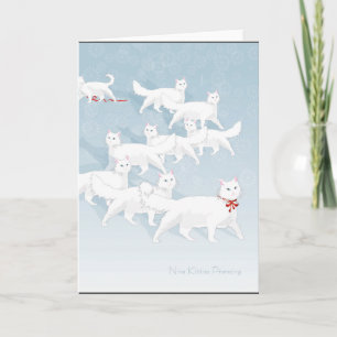 Cartes Pour Fêtes Annuelles Neuf Kitties qui dansent... Fêtes