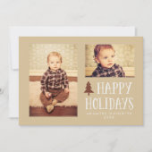 Cartes Pour Fêtes Annuelles Neutral Joyeux Joyeux Fêtes de Noël Photo Plaques (Devant)