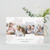 Cartes Pour Fêtes Annuelles Neutre | Snowdrop 4 Photo Collage (Debout devant)