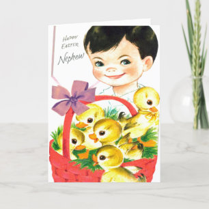 Cartes Pour Fêtes Annuelles neveu de Pâques vintage rétro