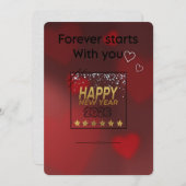 Cartes Pour Fêtes Annuelles New Beginnings - Romantic New Year Greeting Card (Devant / Derrière)