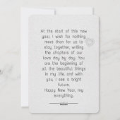 Cartes Pour Fêtes Annuelles New Beginnings - Romantic New Year Greeting Card (Dos)