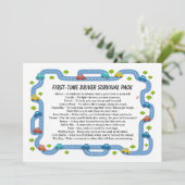 Cartes Pour Fêtes Annuelles New Driver Survival Kit | Funny Driving  (Debout devant)