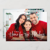 Cartes Pour Fêtes Annuelles New Home for the Holidays | Two (Devant / Derrière)