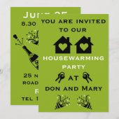 Cartes Pour Fêtes Annuelles New Home Housewarming Welcome (Devant / Derrière)