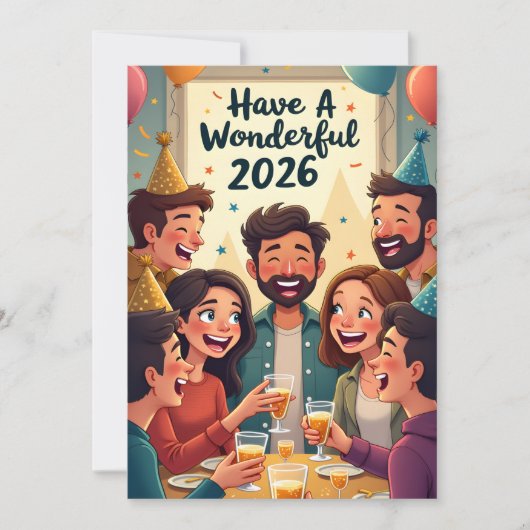 Cartes Pour Fêtes Annuelles New Year 2026 (Devant)