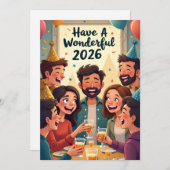 Cartes Pour Fêtes Annuelles New Year 2026 (Devant / Derrière)