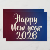 Cartes Pour Fêtes Annuelles New year card about greeting  (Devant / Derrière)