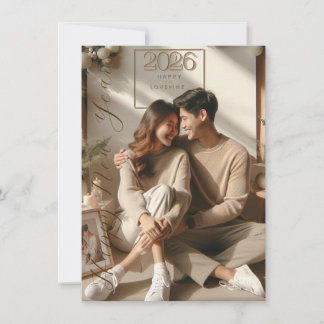 Cartes Pour Fêtes Annuelles New Year Celebration Card | Couple Card