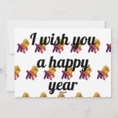Cartes Pour Fêtes Annuelles New year greeting with poodle (Dos)