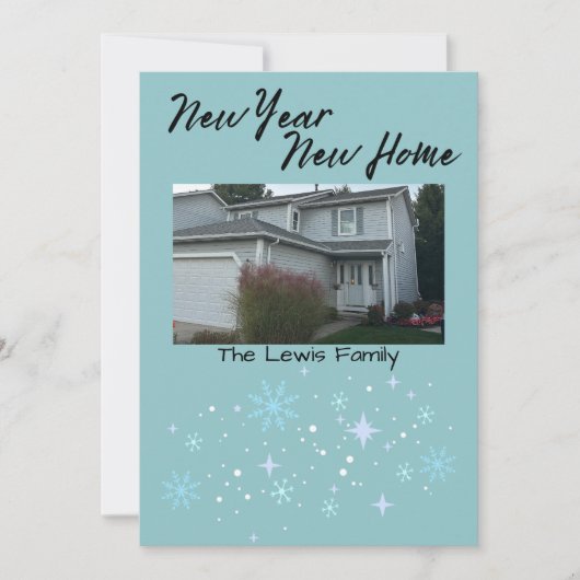 Cartes Pour Fêtes Annuelles New Year New Home Snowflake Christmas Card (Devant)