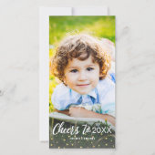 Cartes Pour Fêtes Annuelles New year's Cheers To 2018 Gold Confeti (Devant)