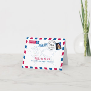 Cartes Pour Fêtes Annuelles New York Bermudes Air Mariage Merci