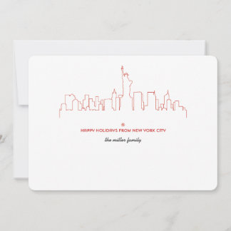 Cartes Pour Fêtes Annuelles New York City Holiday Skyline
