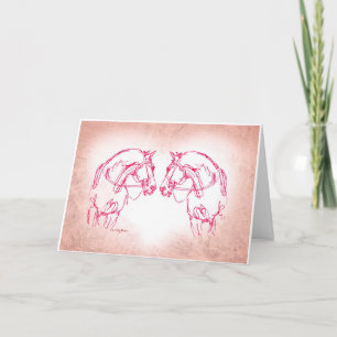 Cartes Pour Fêtes Annuelles Nez au nez Grand Coeur