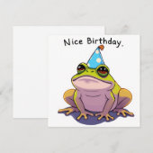 Cartes Pour Fêtes Annuelles Nice Birthday Card - Frog Edition (Devant / Derrière)