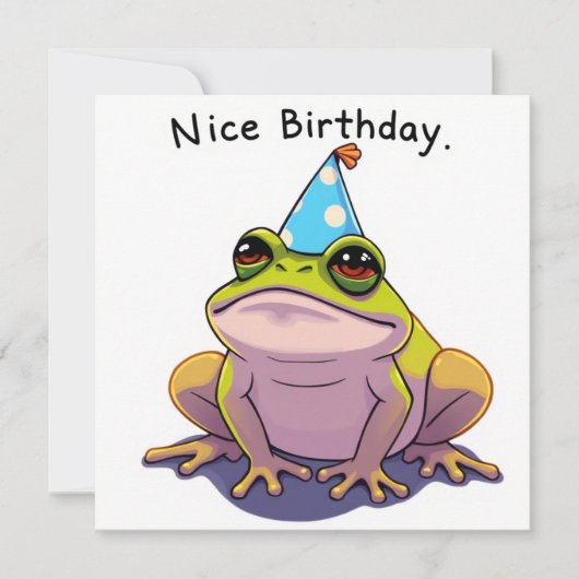 Cartes Pour Fêtes Annuelles Nice Birthday Card - Frog Edition (Devant)