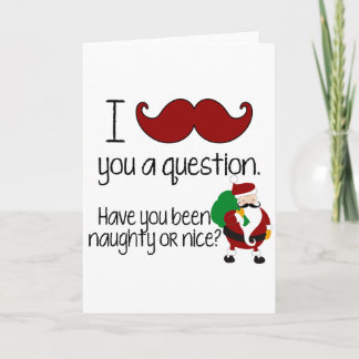 Cartes Pour Fêtes Annuelles Nice vilain de Père Noël de moustache de Noël