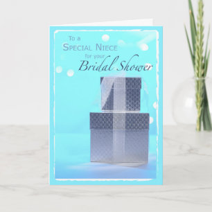 Cartes Pour Fêtes Annuelles Nièce, Cadeaux de Réception de Mariage, Bleu Clair