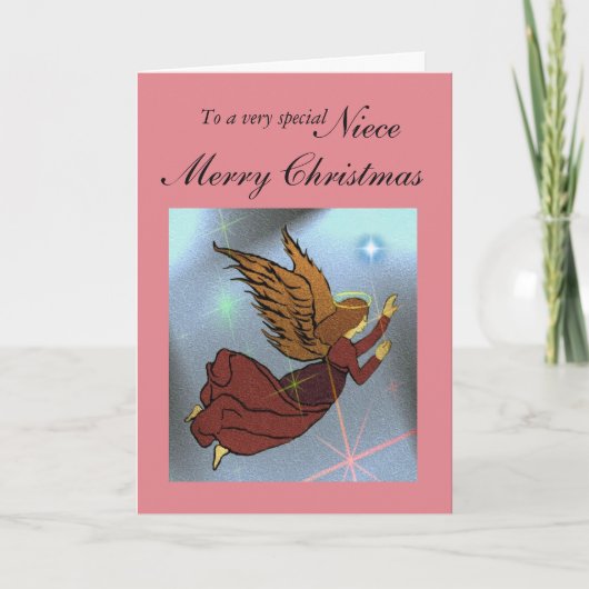 Cartes Pour Fêtes Annuelles Niece / Joyeux Noël - Angel (Devant)