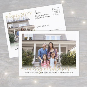 Cartes Pour Fêtes Annuelles N'Importe Quel Texte 2 Photo Joyeux Noël & Joyeux