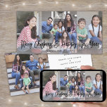 Cartes Pour Fêtes Annuelles N'Importe Quel Texte 4 Collage Photo Typographie N<br><div class="desc">Envoyez des salutations joyeuses et partagez quatre de vos photos préférées avec une carte de vacances personnalisée 4"x8" unique. Tout le texte sur ce modèle est simple à personnaliser pour inclure n'importe quel libellé, comme Joyeux Noël, Joyeux Fêtes, Joyeuses Fêtes, Jour de l'An.. (CONSEIL EN MATIÈRE DE PLACEMENT DE L'IMAGE...</div>