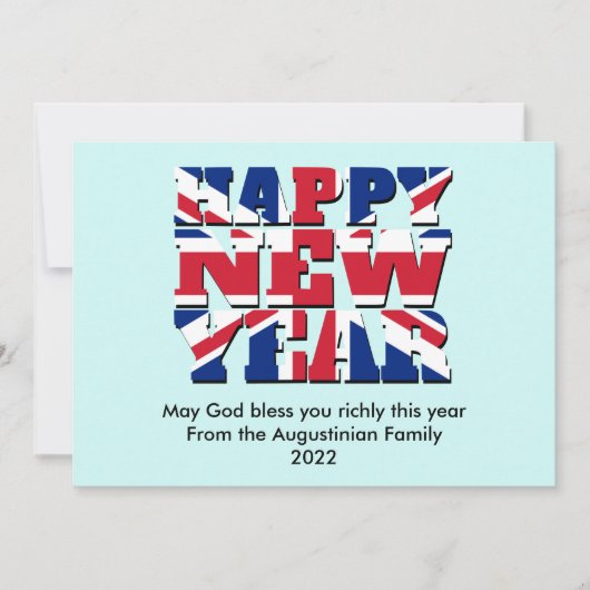 Cartes Pour Fêtes Annuelles N'IMPORTE QUELLE ANNÉE Union Jack UK Christian HAP (Devant)