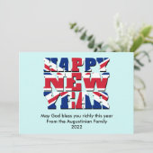 Cartes Pour Fêtes Annuelles N'IMPORTE QUELLE ANNÉE Union Jack UK Christian HAP (Debout devant)