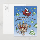 Cartes Pour Fêtes Annuelles No. 11 (verticale) du père noël (Devant / Derrière)