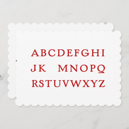 Cartes Pour Fêtes Annuelles No L "Joke" Alphabet (Noel) (Devant / Derrière)
