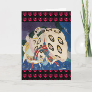 Cartes Pour Fêtes Annuelles NOCTURNE AVEC MASKS Art Déco Saint Valentin Coeur