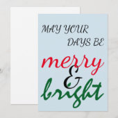 Cartes Pour Fêtes Annuelles Noël (Devant / Derrière)