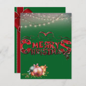 Cartes Pour Fêtes Annuelles Noël (Devant / Derrière)