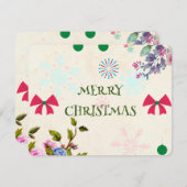 Cartes Pour Fêtes Annuelles Noël (Devant / Derrière)