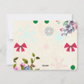 Cartes Pour Fêtes Annuelles Noël (Dos)