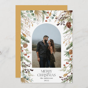 Cartes Pour Fêtes Annuelles Noël 1 arche photo aquarelle botanique floral