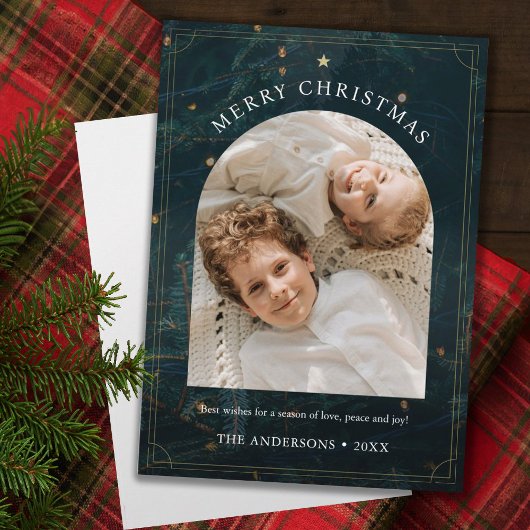 Cartes Pour Fêtes Annuelles Noël 1 Arche photo Arbre de Noël rustique