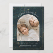 Cartes Pour Fêtes Annuelles Noël 1 Arche photo Arbre de Noël rustique (Devant)