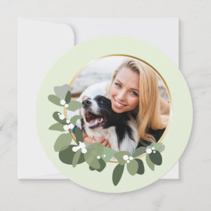 Cartes Pour Fêtes Annuelles Noël 2023 Une photo de couronne moderne