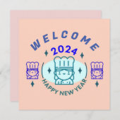 CARTES POUR FÊTES ANNUELLES NOËL 2024 NOUVELLE ANNÉE ACCUEILLIS (Devant / Derrière)