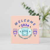 CARTES POUR FÊTES ANNUELLES NOËL 2024 NOUVELLE ANNÉE ACCUEILLIS (Debout devant)