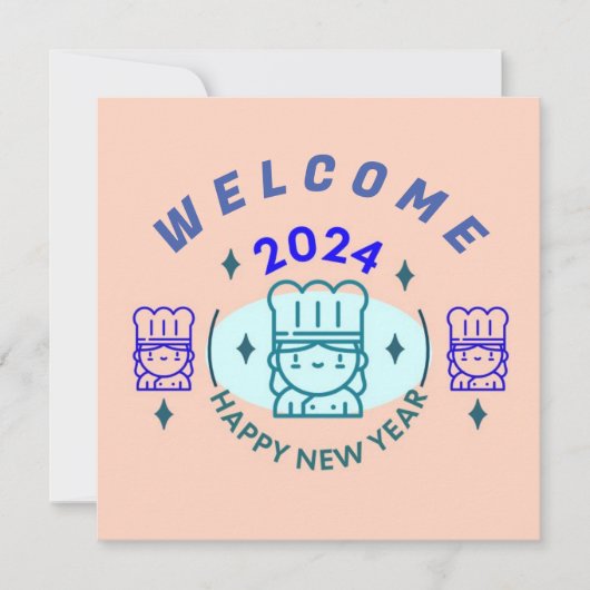 CARTES POUR FÊTES ANNUELLES NOËL 2024 NOUVELLE ANNÉE ACCUEILLIS (Devant)