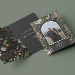 Cartes Pour Fêtes Annuelles Noël 2 arche photo aquarelle aquarelle botanique f<br><div class="desc">Mery Noël moderne élégante aquarelle séchée botanique floral teintes muettes arc 2 photo carte de Noël.</div>