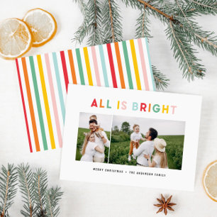 Cartes Pour Fêtes Annuelles Noël 2 photo collage arc-en-ciel mignon vacances a