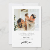 Cartes Pour Fêtes Annuelles Noël 2 Photo Script de calligraphie tendance (Dos)